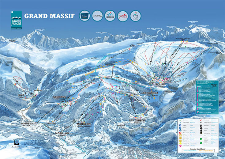 grand massif plan piste